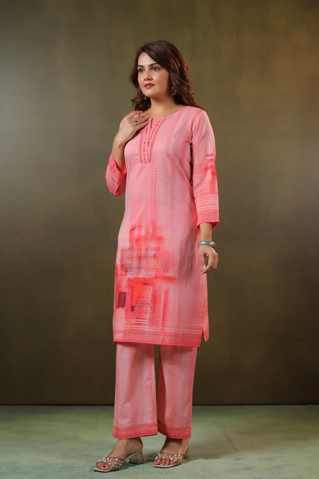 Rumi Pink Cotton Coord Set