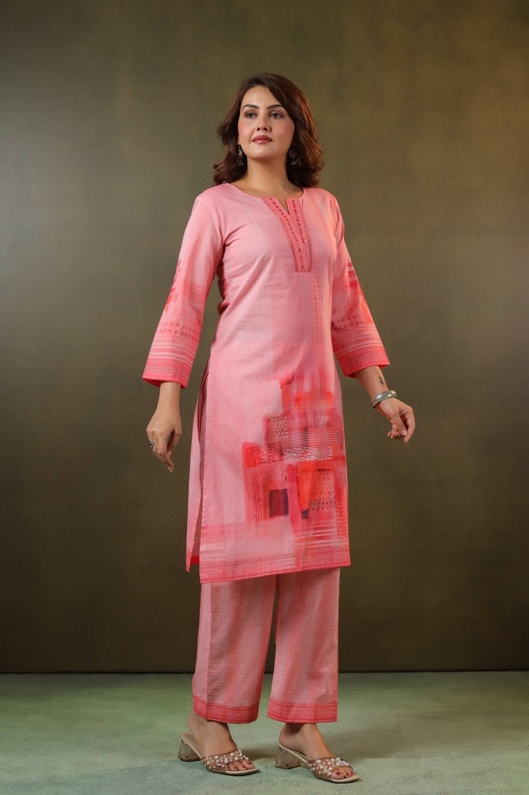 Rumi Pink Cotton Coord Set
