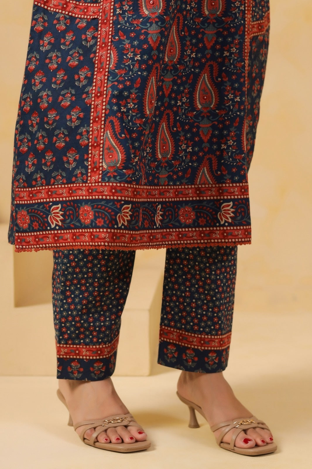 Neelanjana Blue Cotton Suit Set