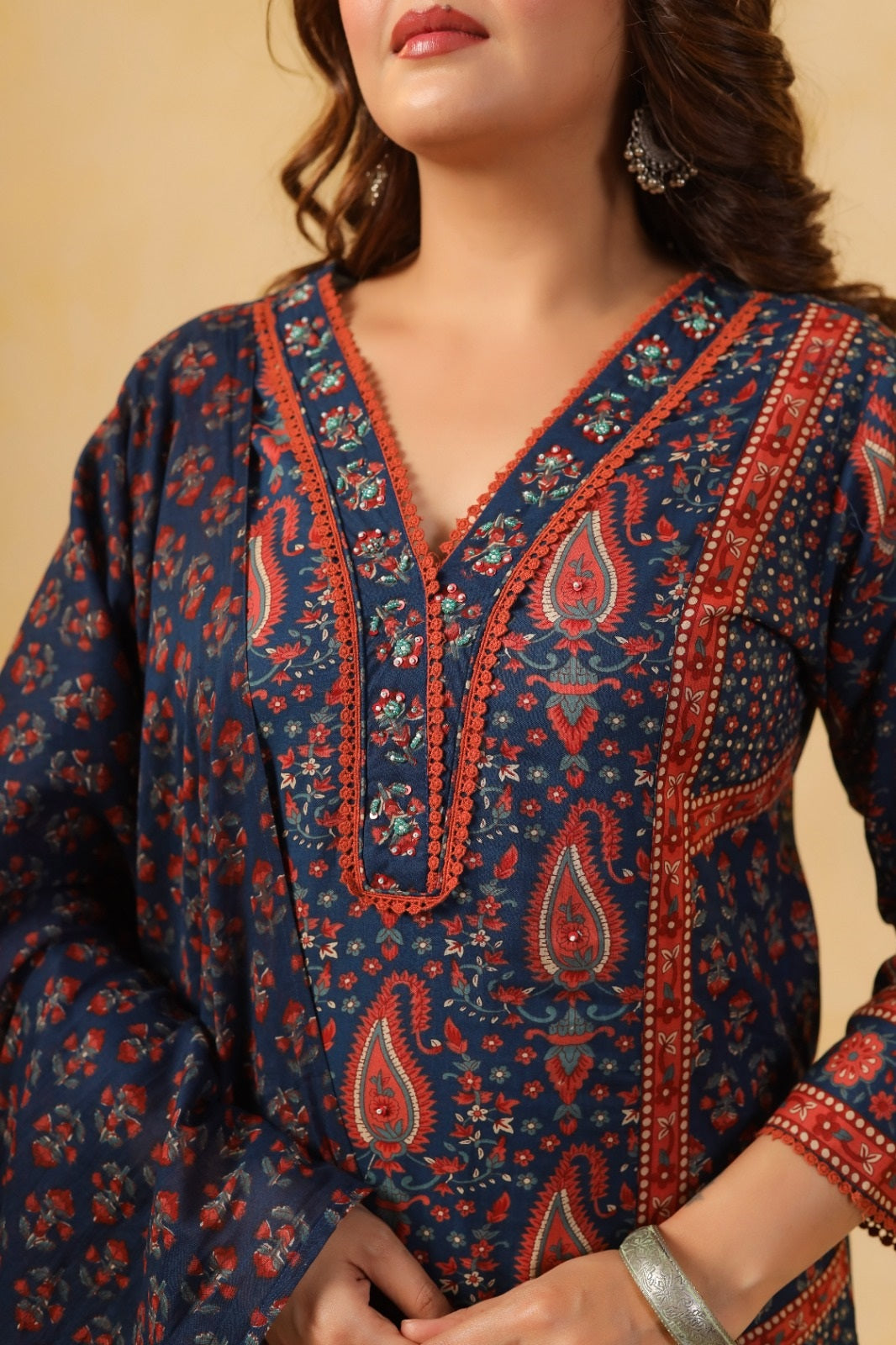 Neelanjana Blue Cotton Suit Set