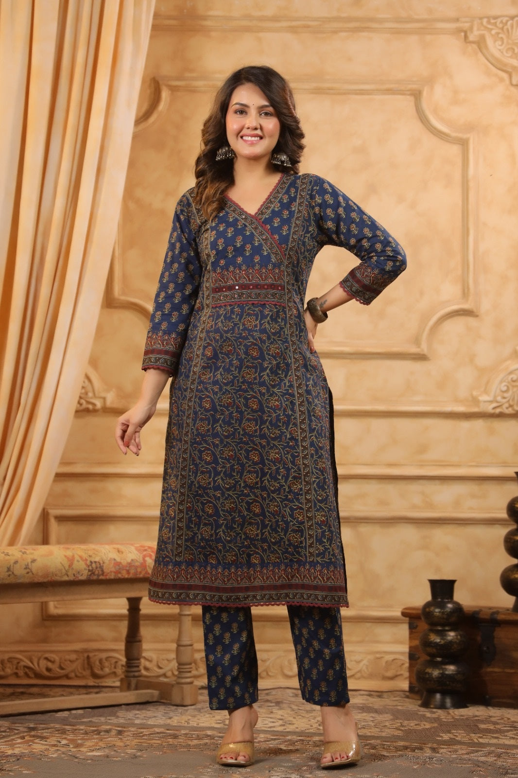 Veda Blue Cotton Suit Set