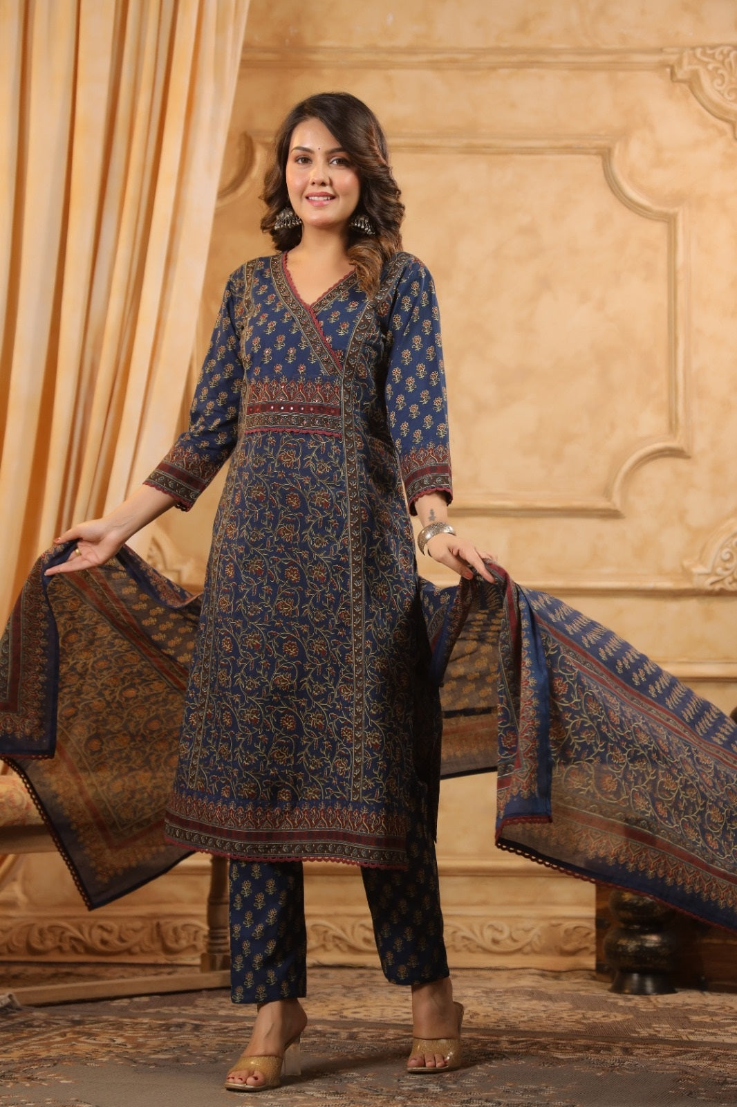 Veda Blue Cotton Suit Set