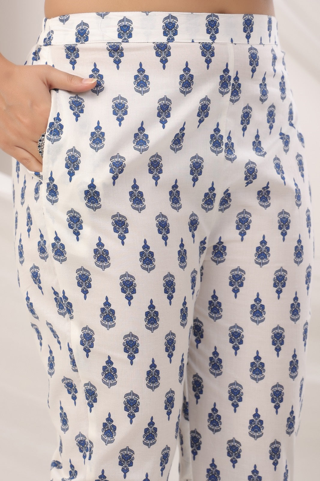 Chandni Blue Cotton Suit Set