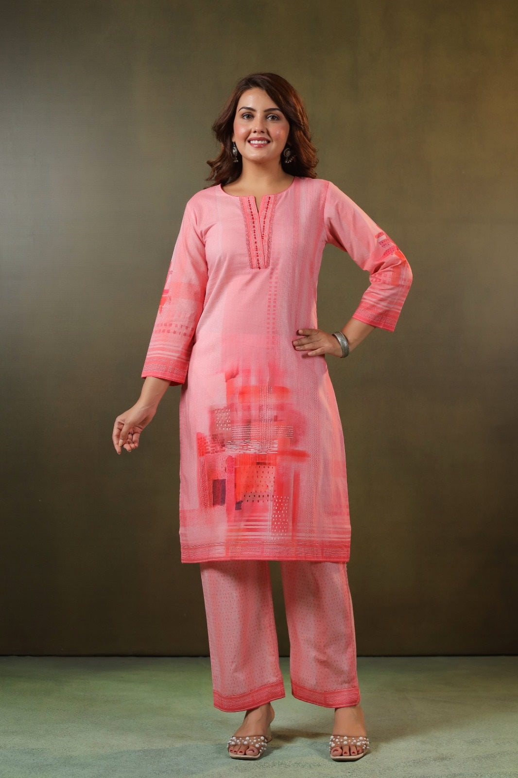 Rumi Pink Cotton Coord Set