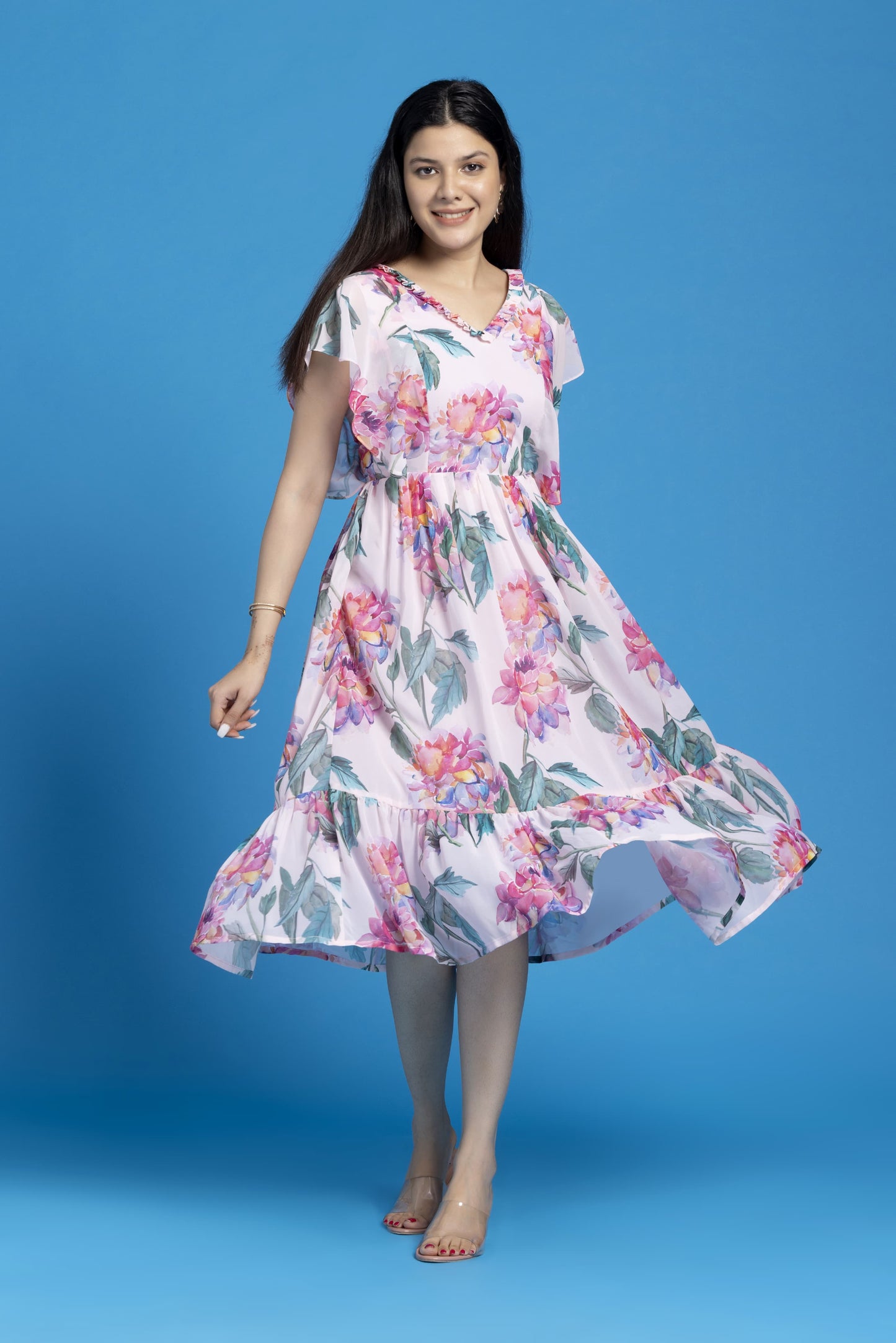 Pretty Pink Midi Dress