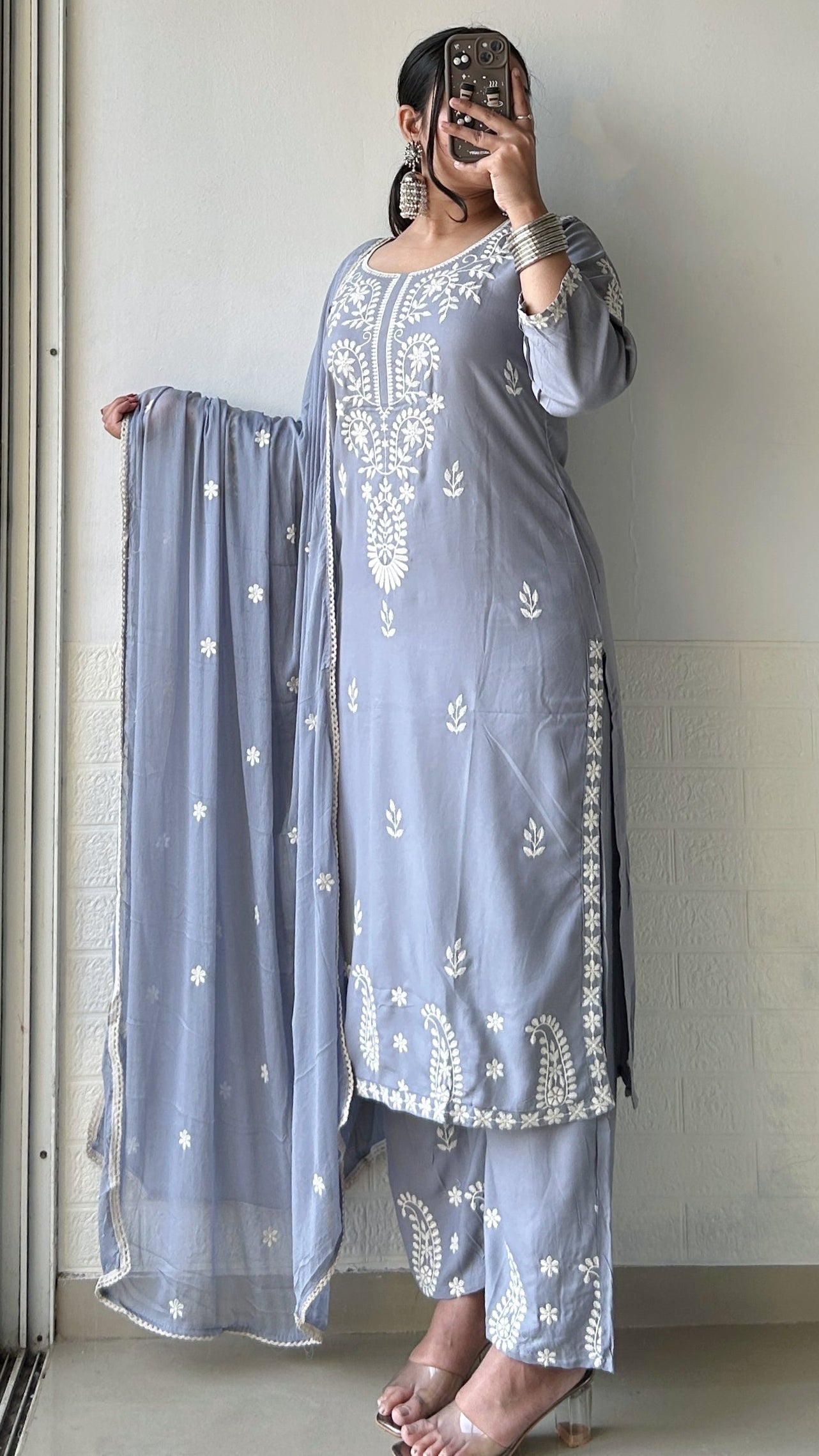 chikankari kurta set
