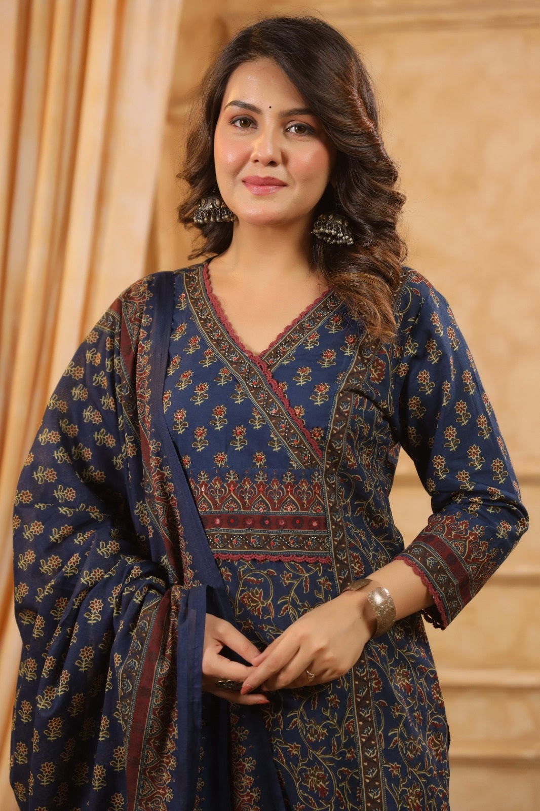 Veda Blue Cotton Suit Set