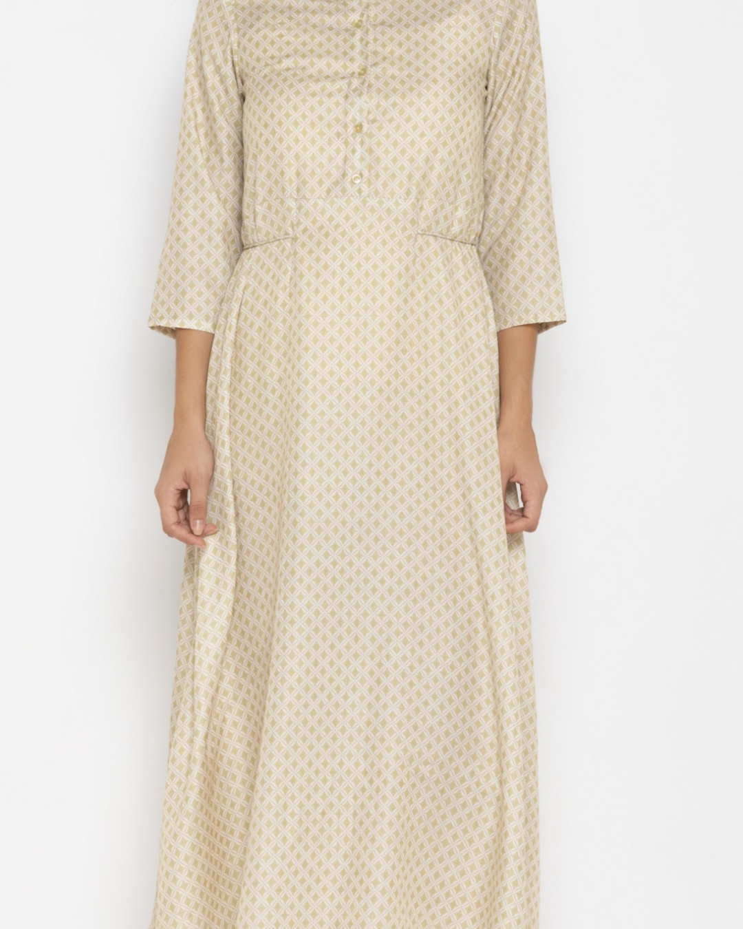Cream Colored Midi Dress