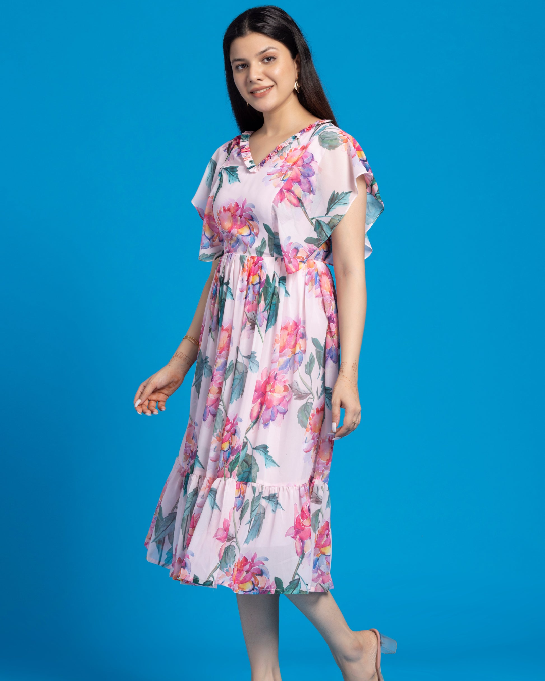 Pretty Pink Midi Dress