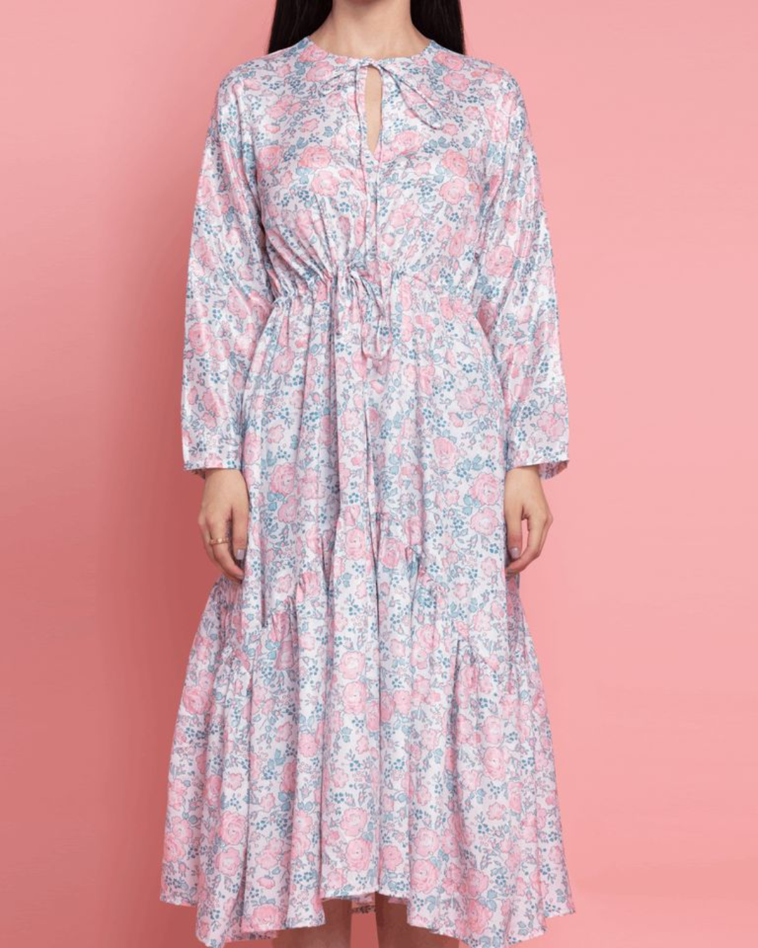 High Neck Kaftan Styled Maxi Dress