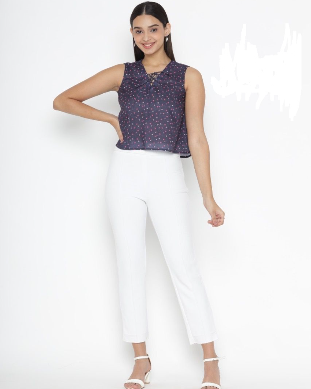 Casual Sleeveless Crop Top