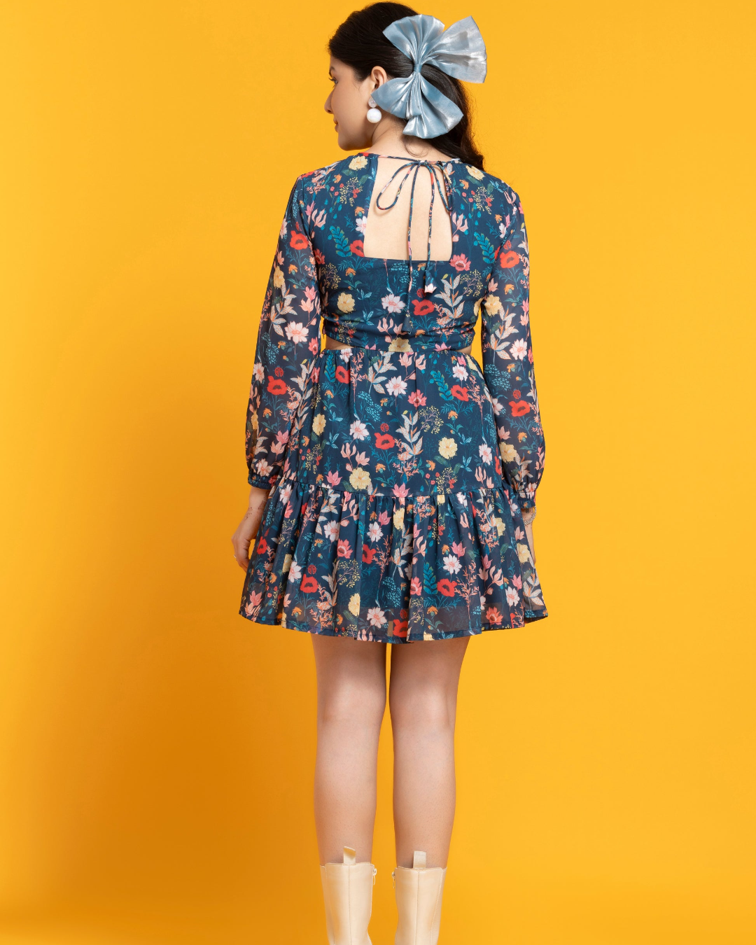 Daisy Teal Blue Short Dress