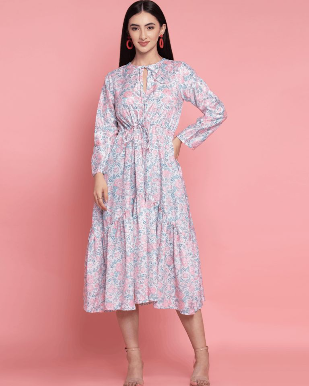 High Neck Kaftan Styled Maxi Dress
