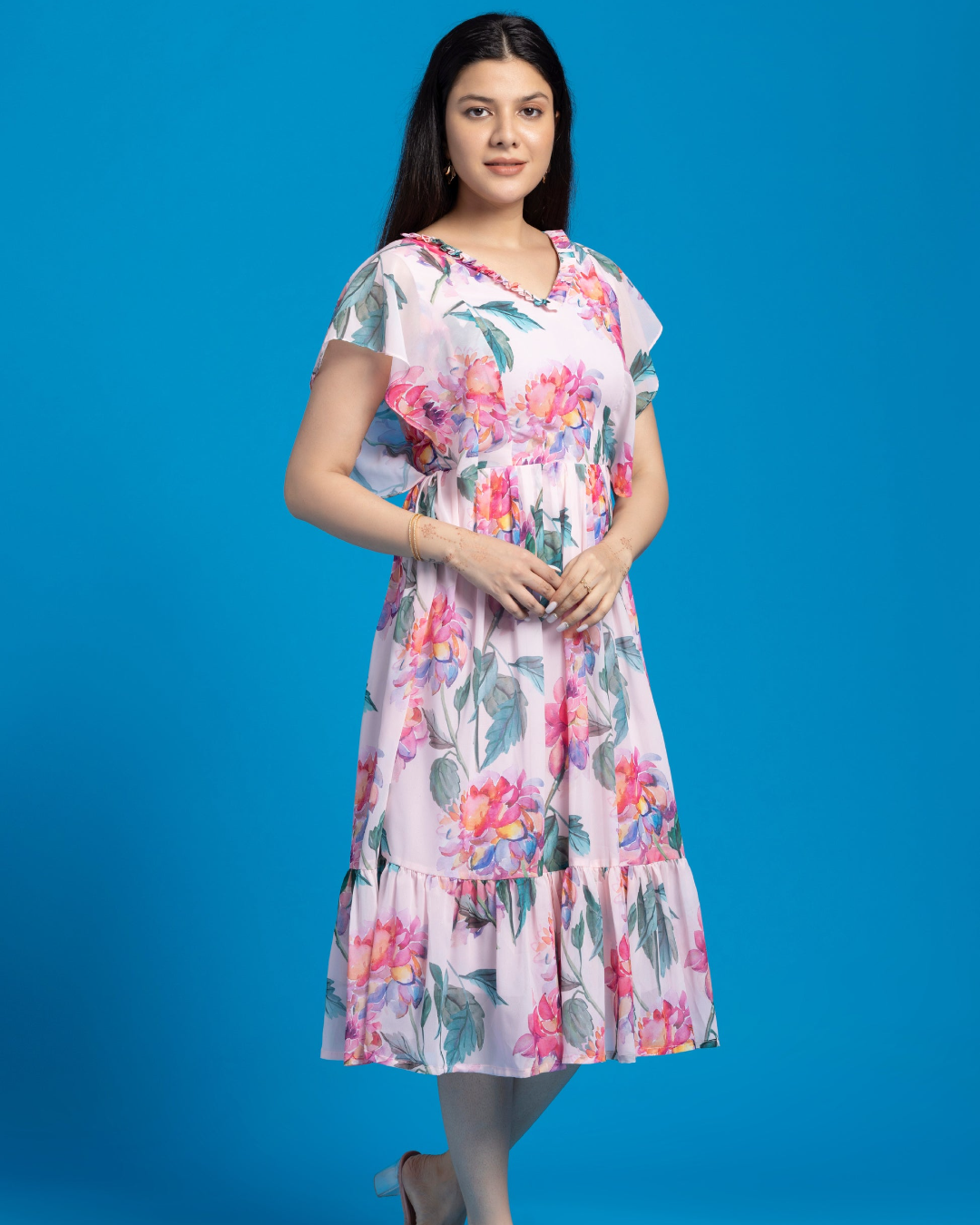 Pretty Pink Midi Dress