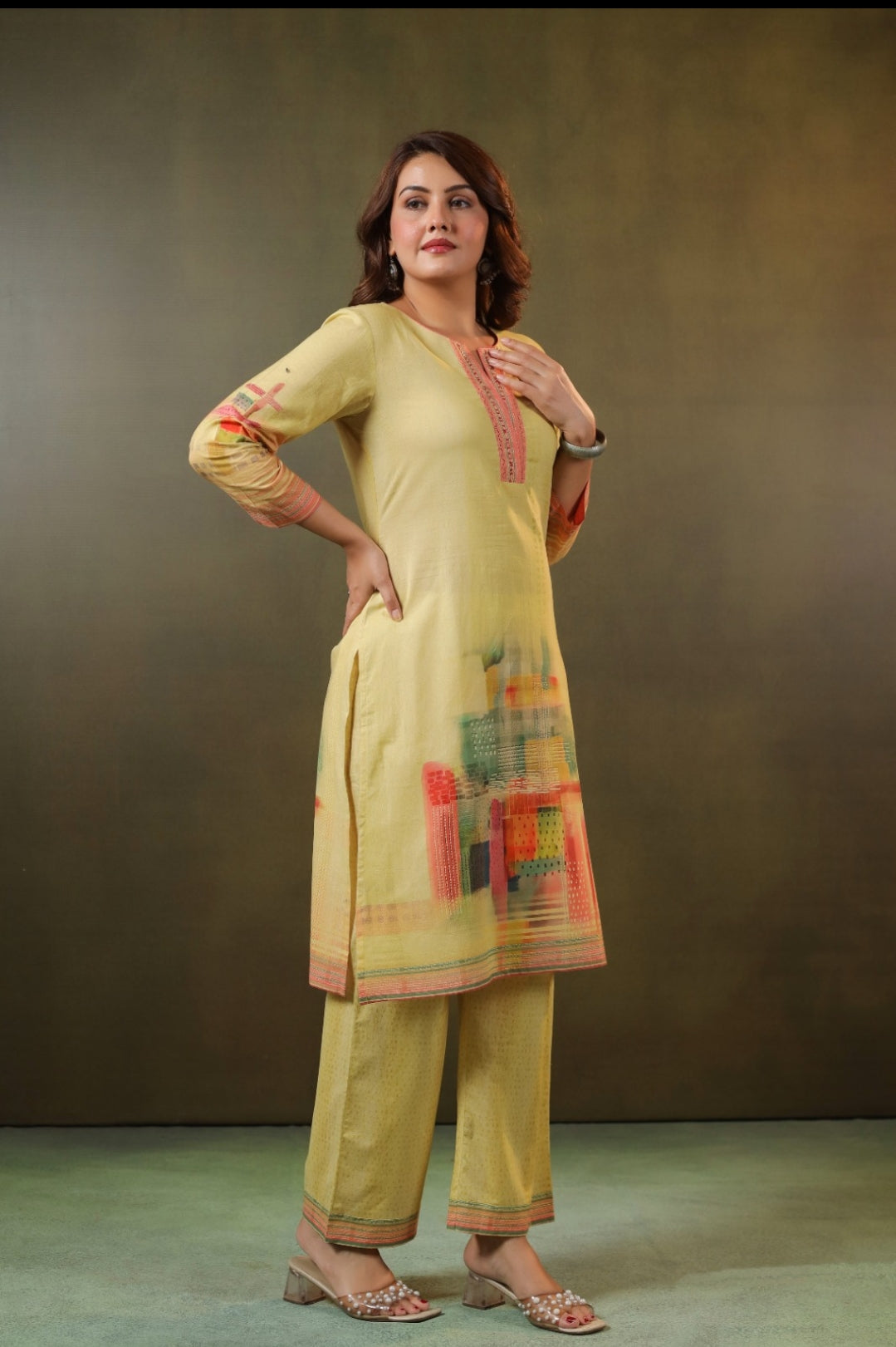 Kavya Yellow Coord Set Perfect For Working Women