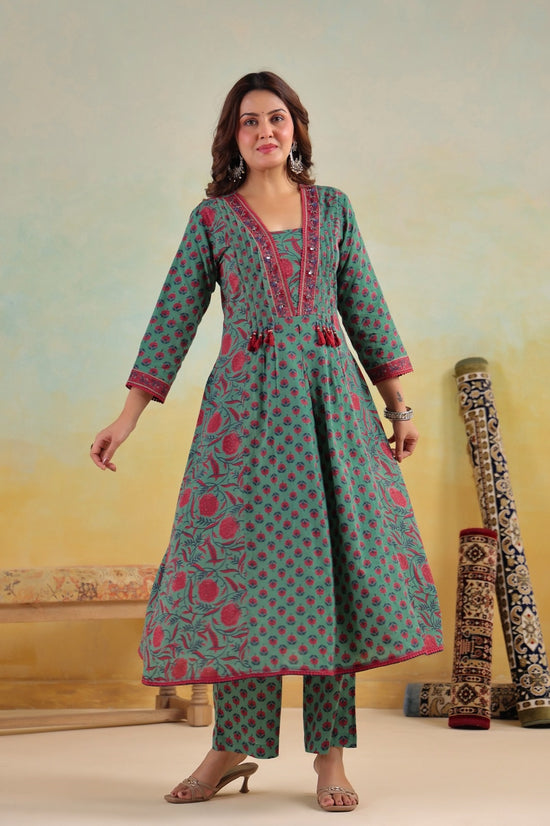 Nora Green Cotton A Line Suit Set