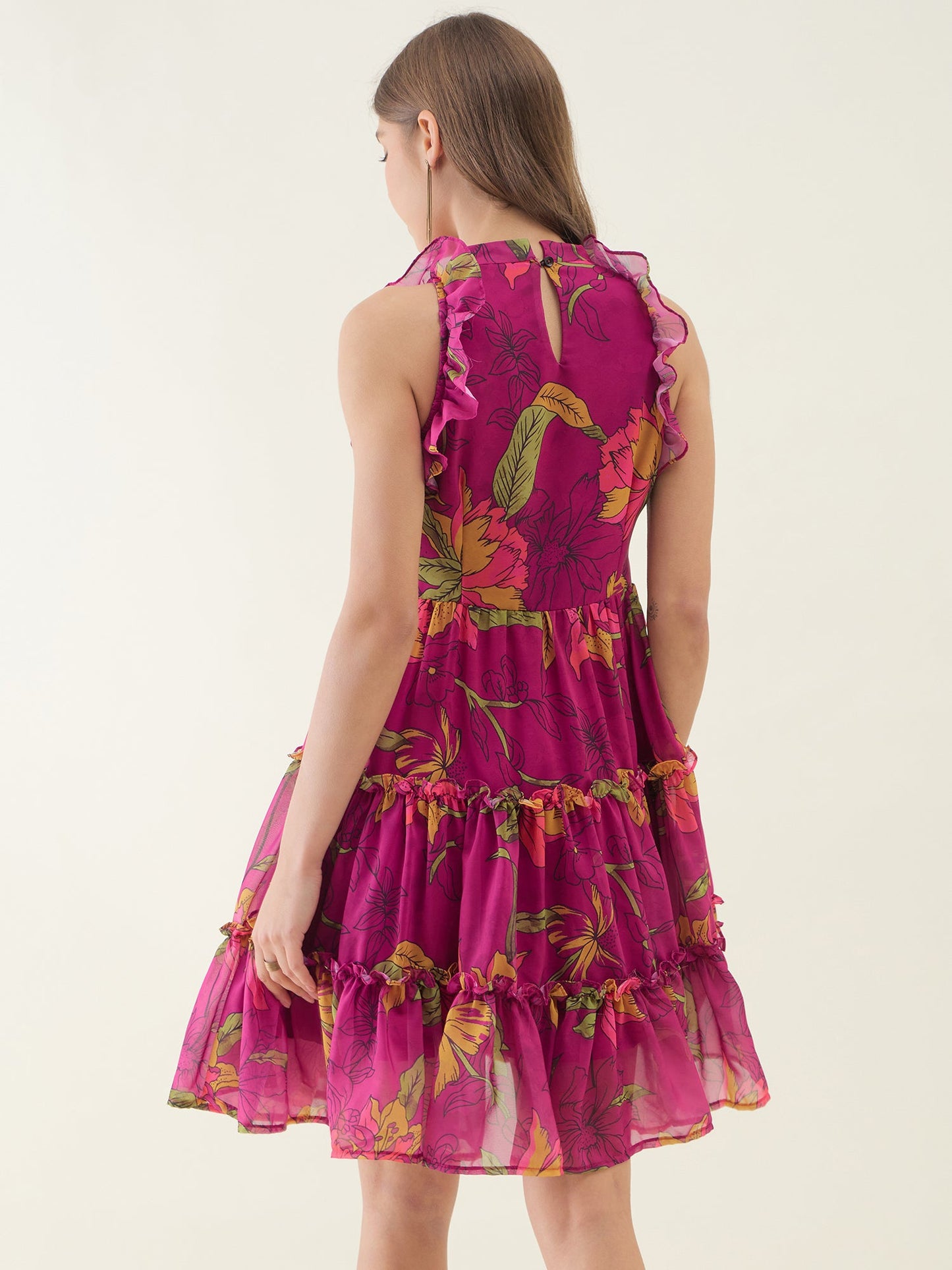 Little Desire Blue Lotus Short Dress