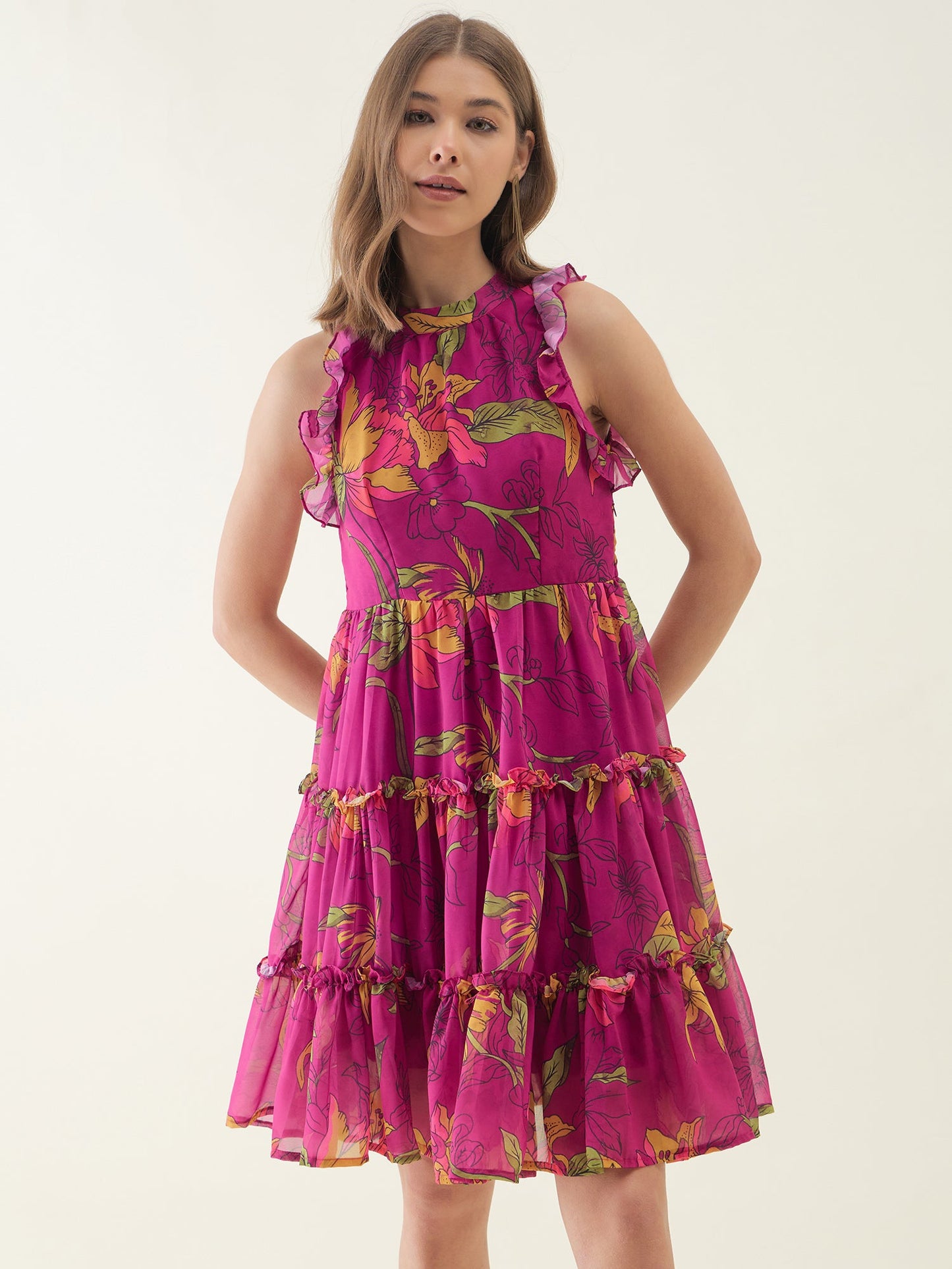 Little Desire Blue Lotus Short Dress