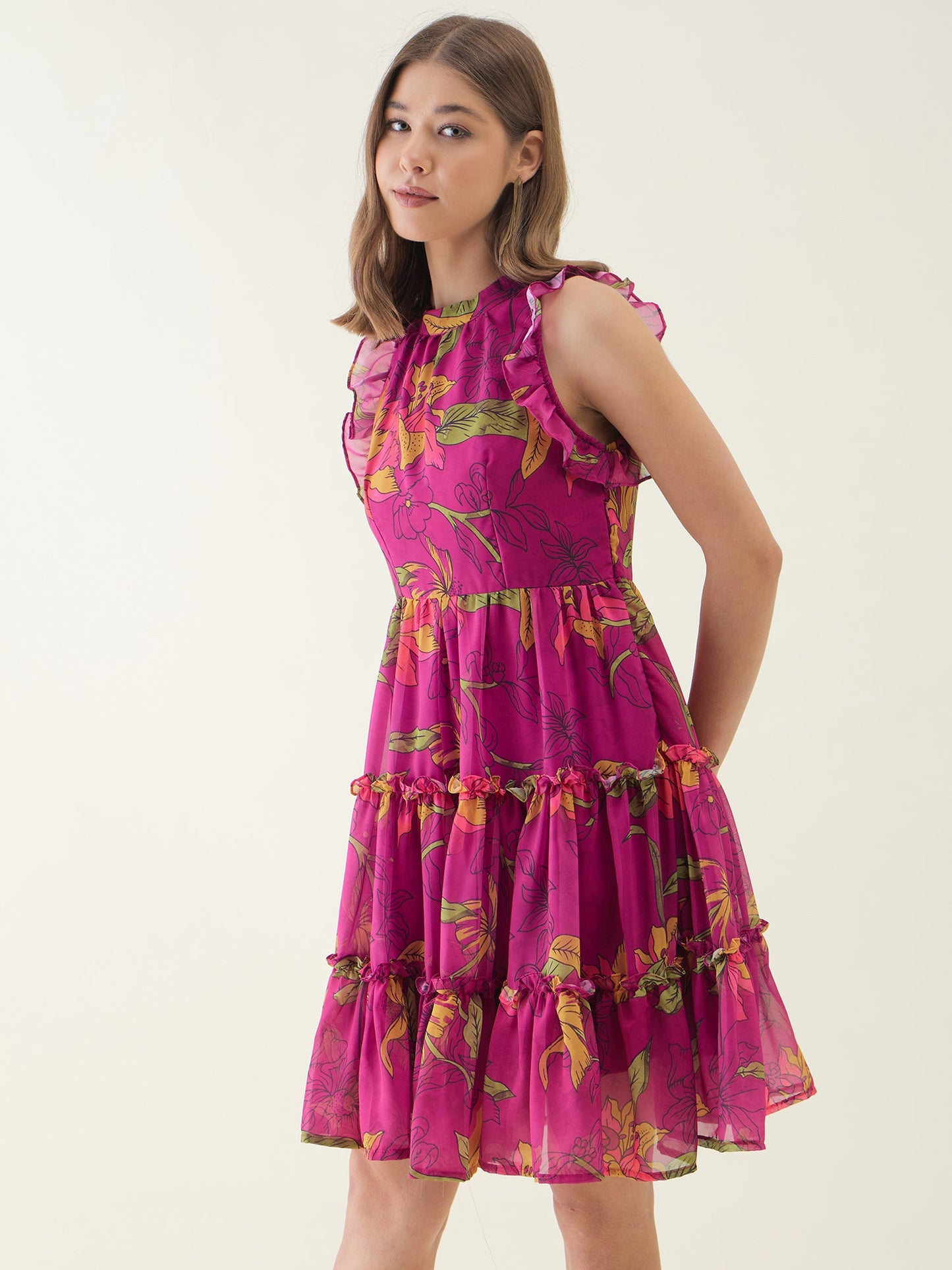Little Desire Blue Lotus Short Dress