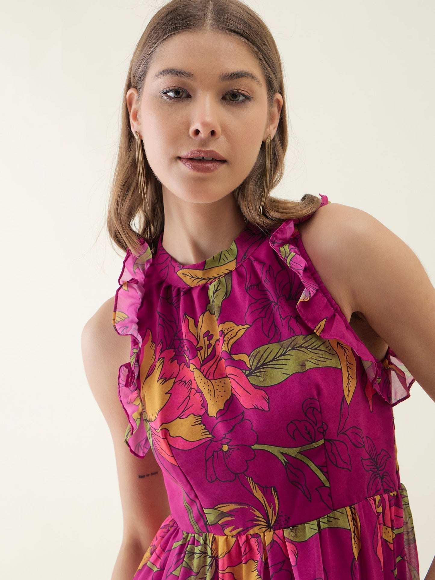 Little Desire Blue Lotus Short Dress