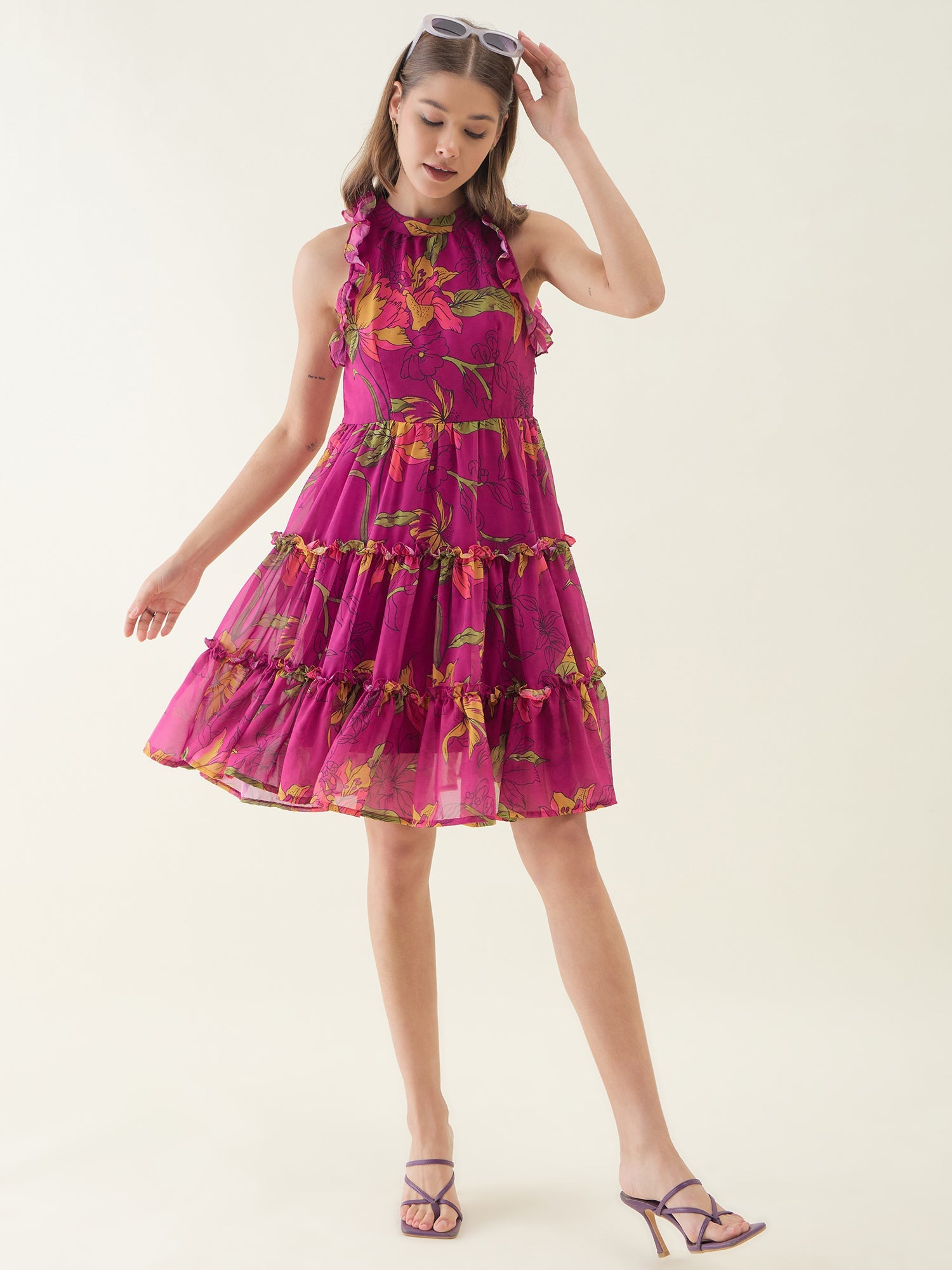 Little Desire Blue Lotus Short Dress