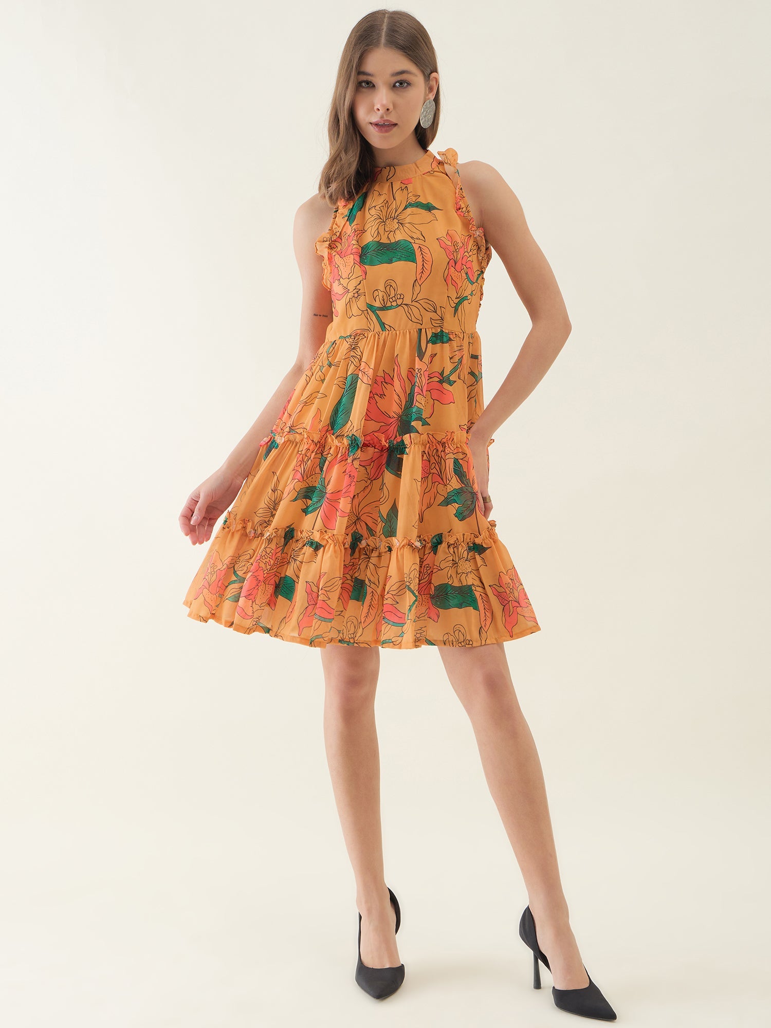 Little Desire Blue Lotus Short Dress
