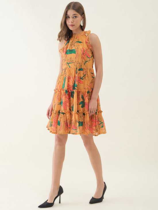 Little Desire Blue Lotus Short Dress
