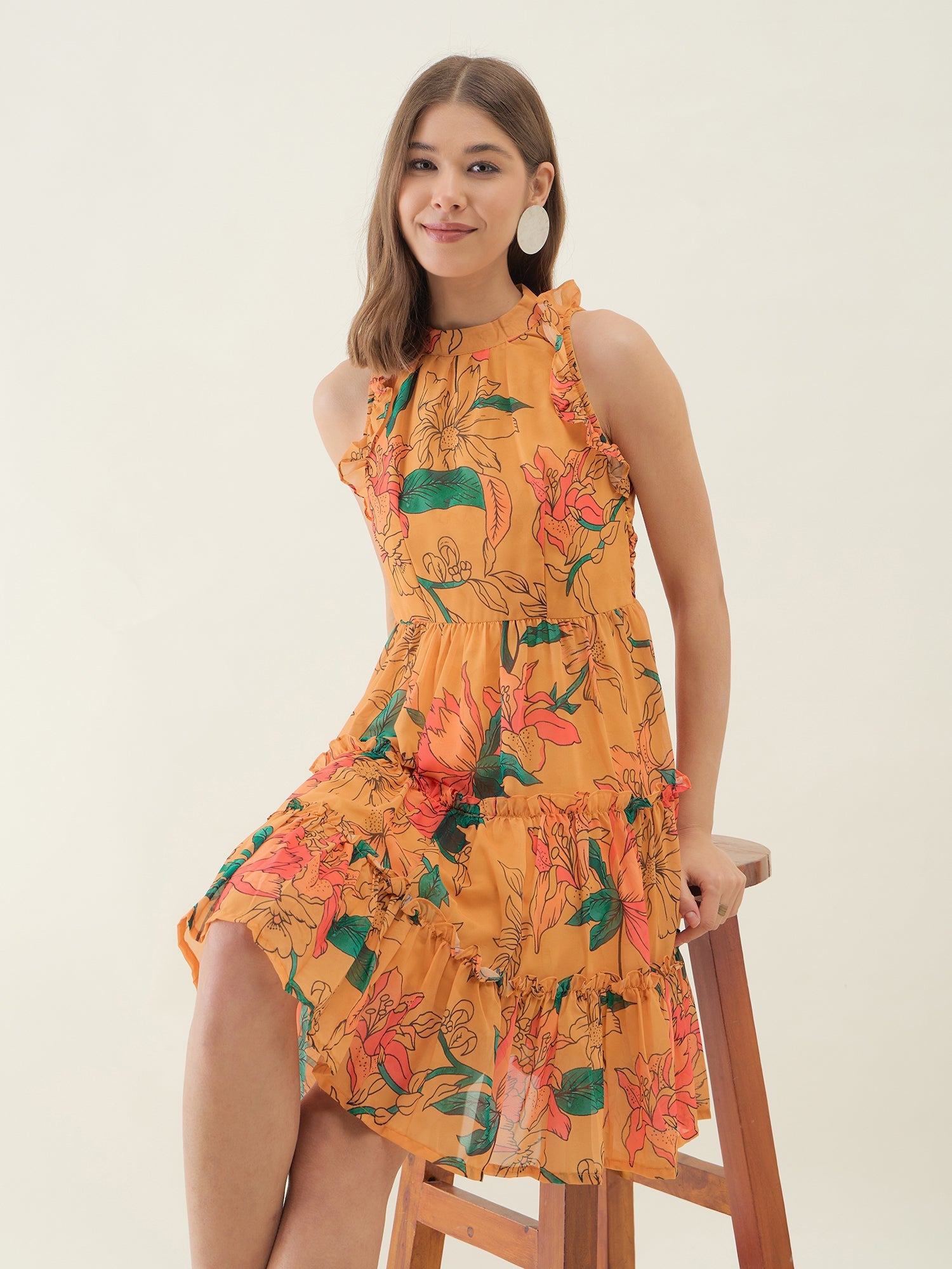Little Desire Blue Lotus Short Dress