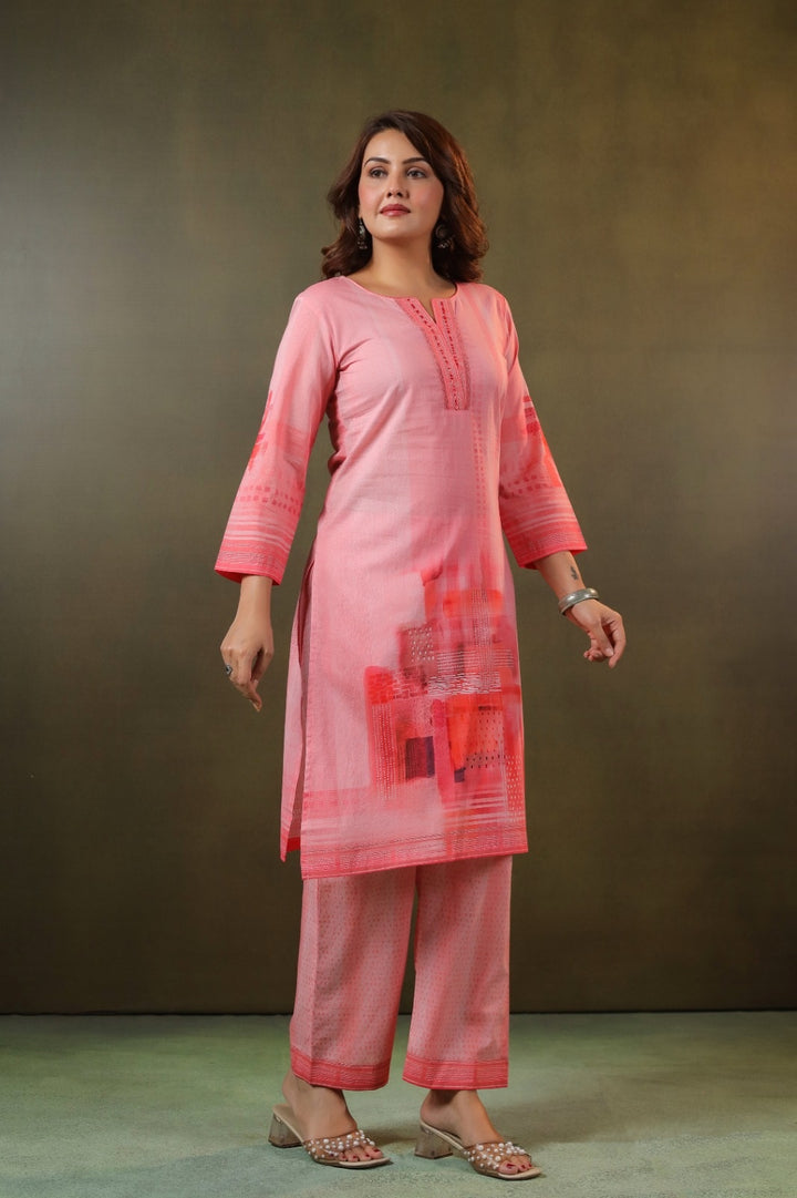 Rumi Pink Cotton Coord Set