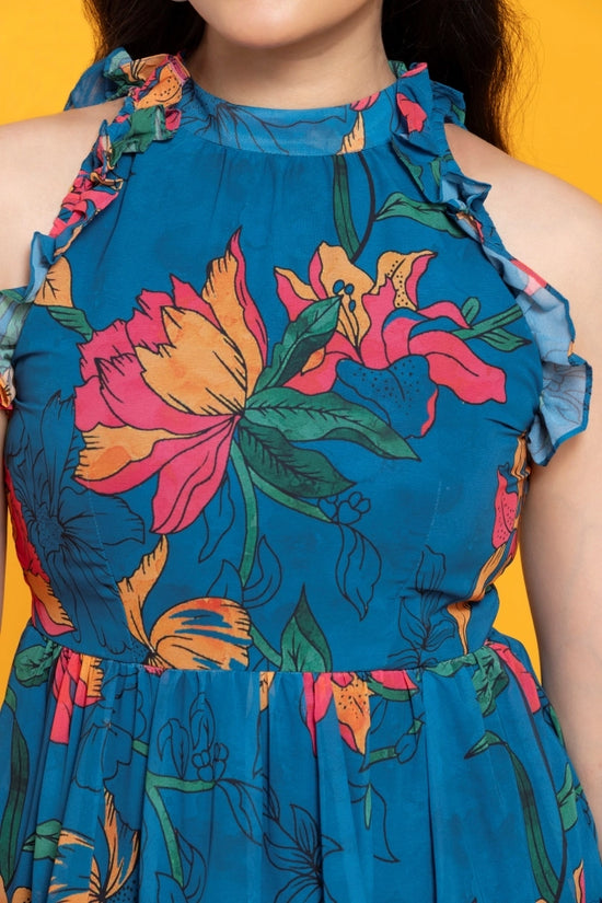 Little Desire Blue Lotus Short Dress