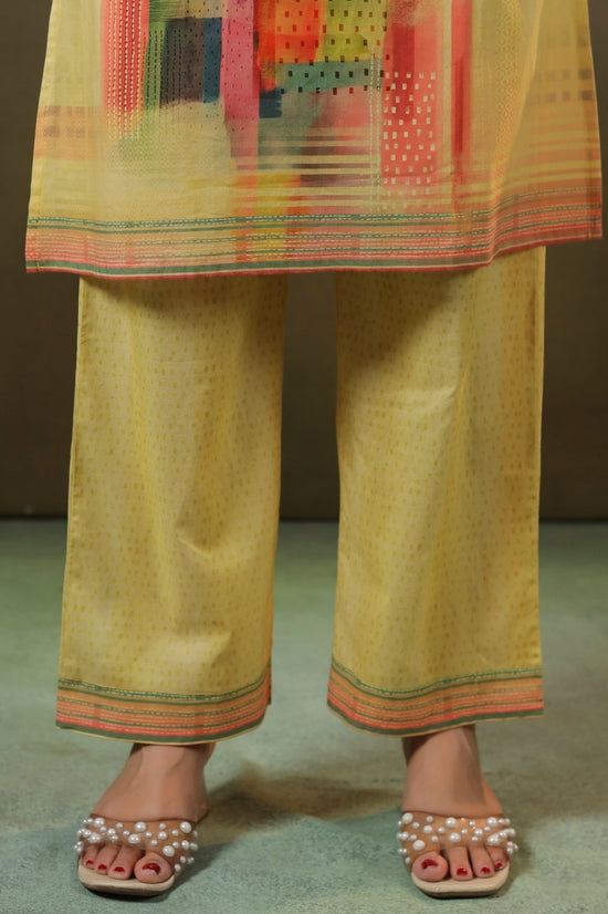 Kesar Yellow Cotton Coord Set