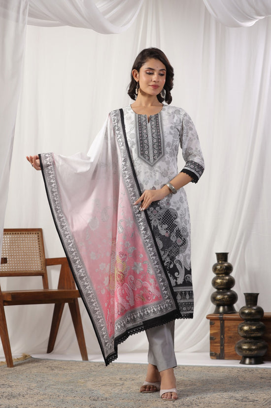 Hana White & Black Giza Cotton Set
