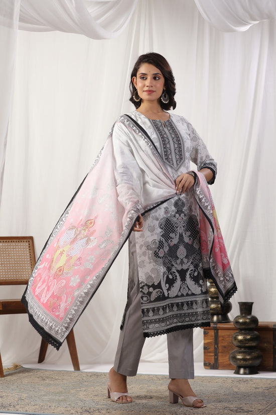 Hana White & Black Giza Cotton Set