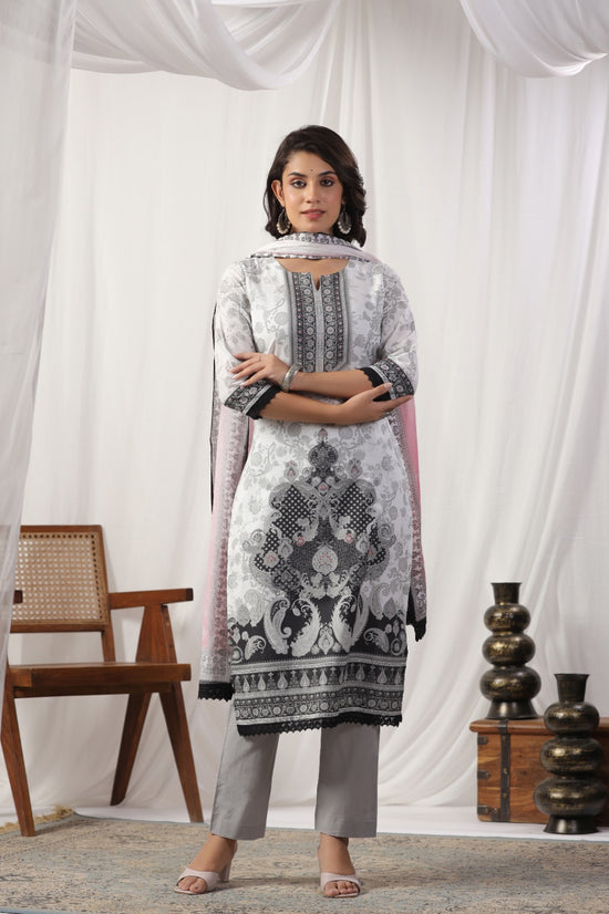 Hana White & Black Giza Cotton Set