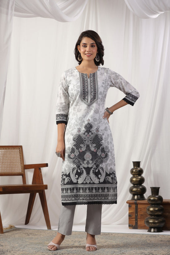 Hana White & Black Giza Cotton Set