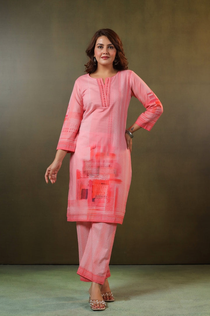 Rumi Pink Cotton Coord Set