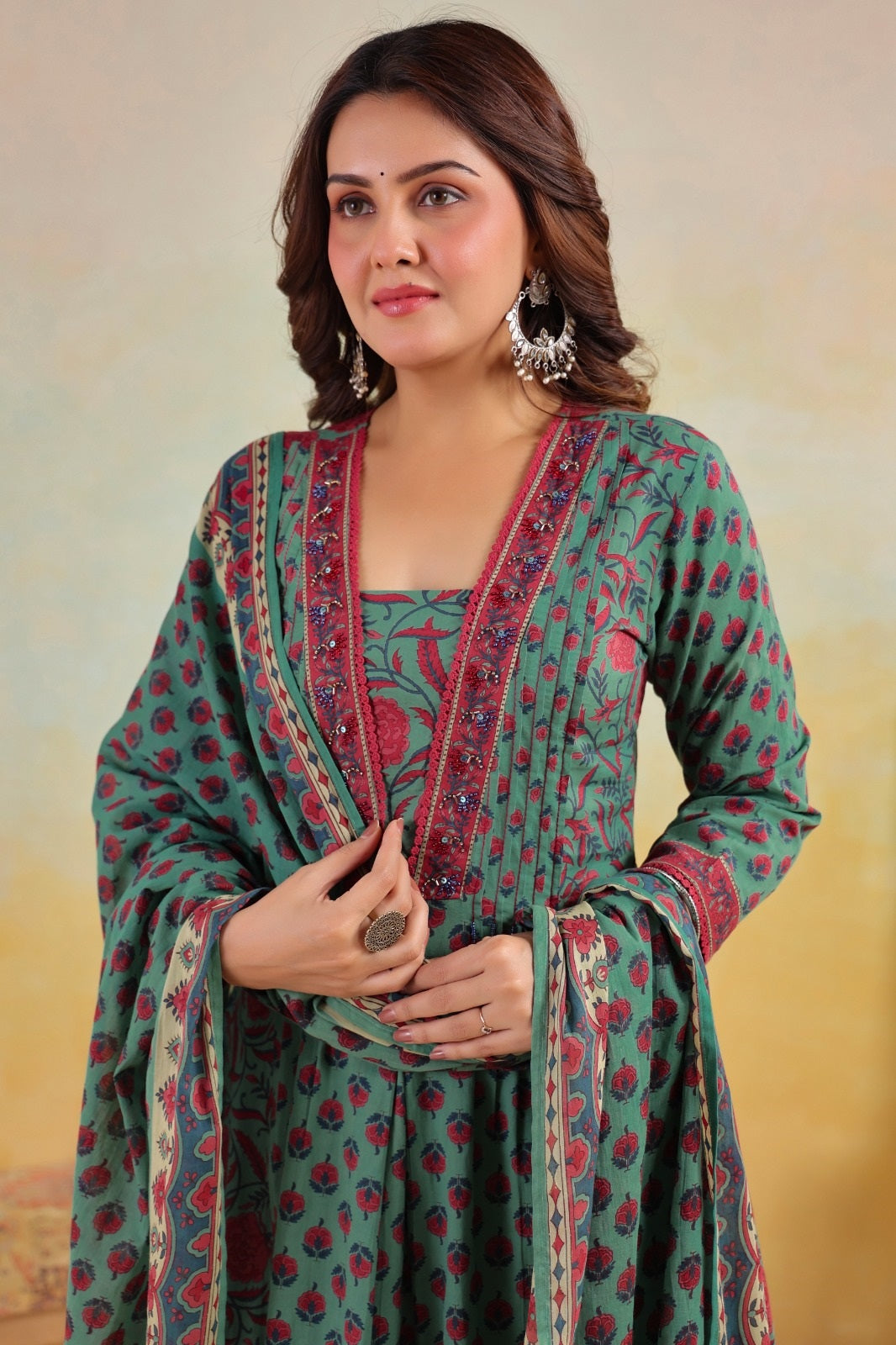Nora Green Cotton A Line Suit Set