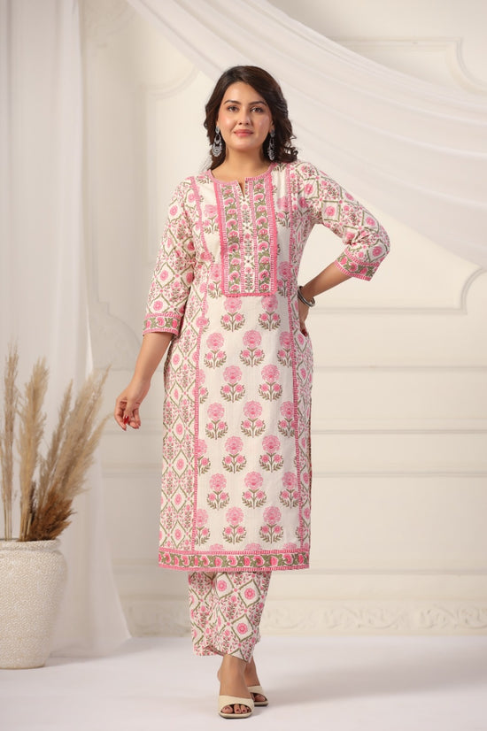 Kanchana Pink Cotton Suit Set For Women