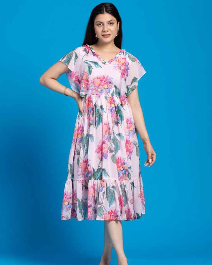 Pretty Pink Midi Dress