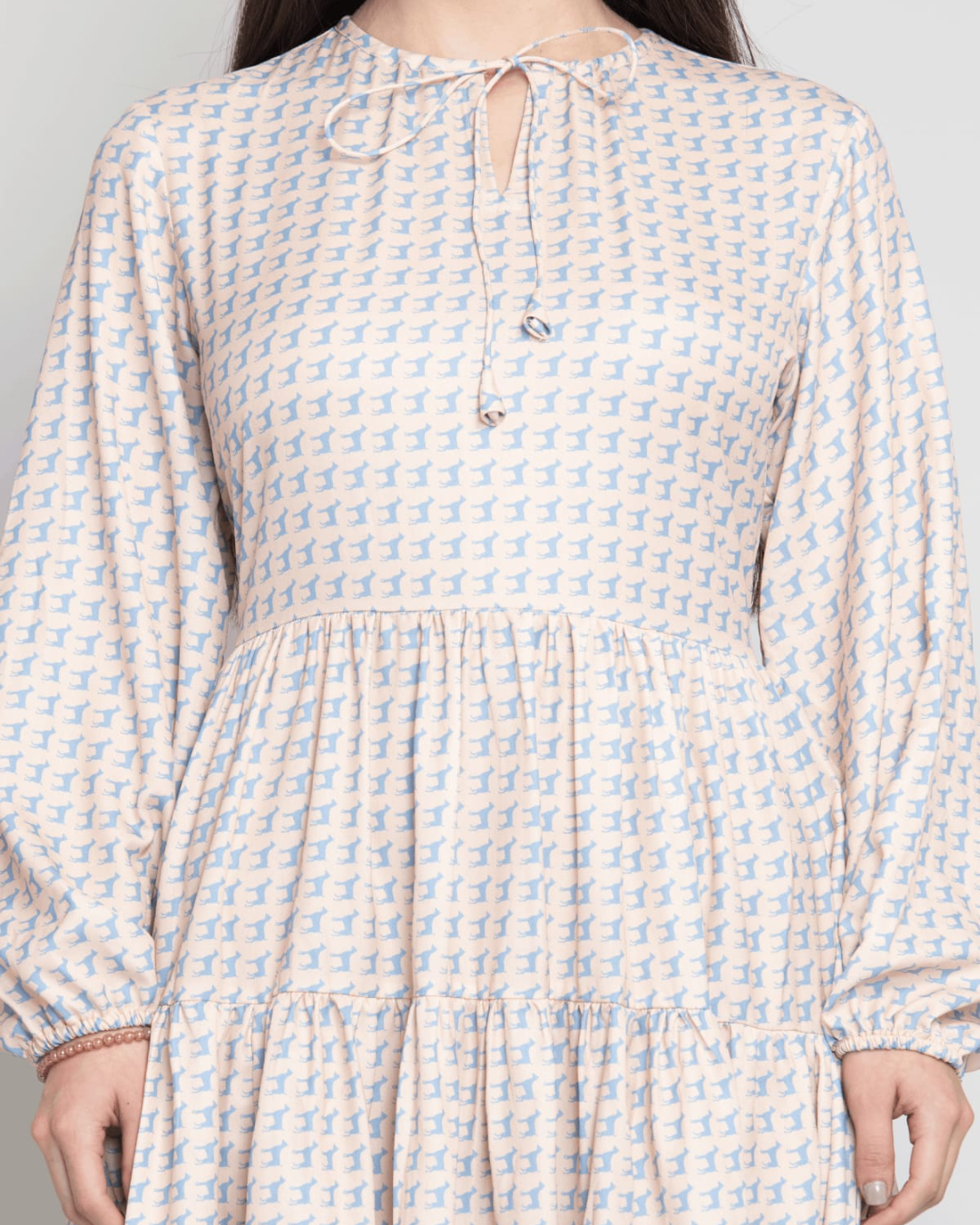 Boho Chic Pastel Grey Short Dress