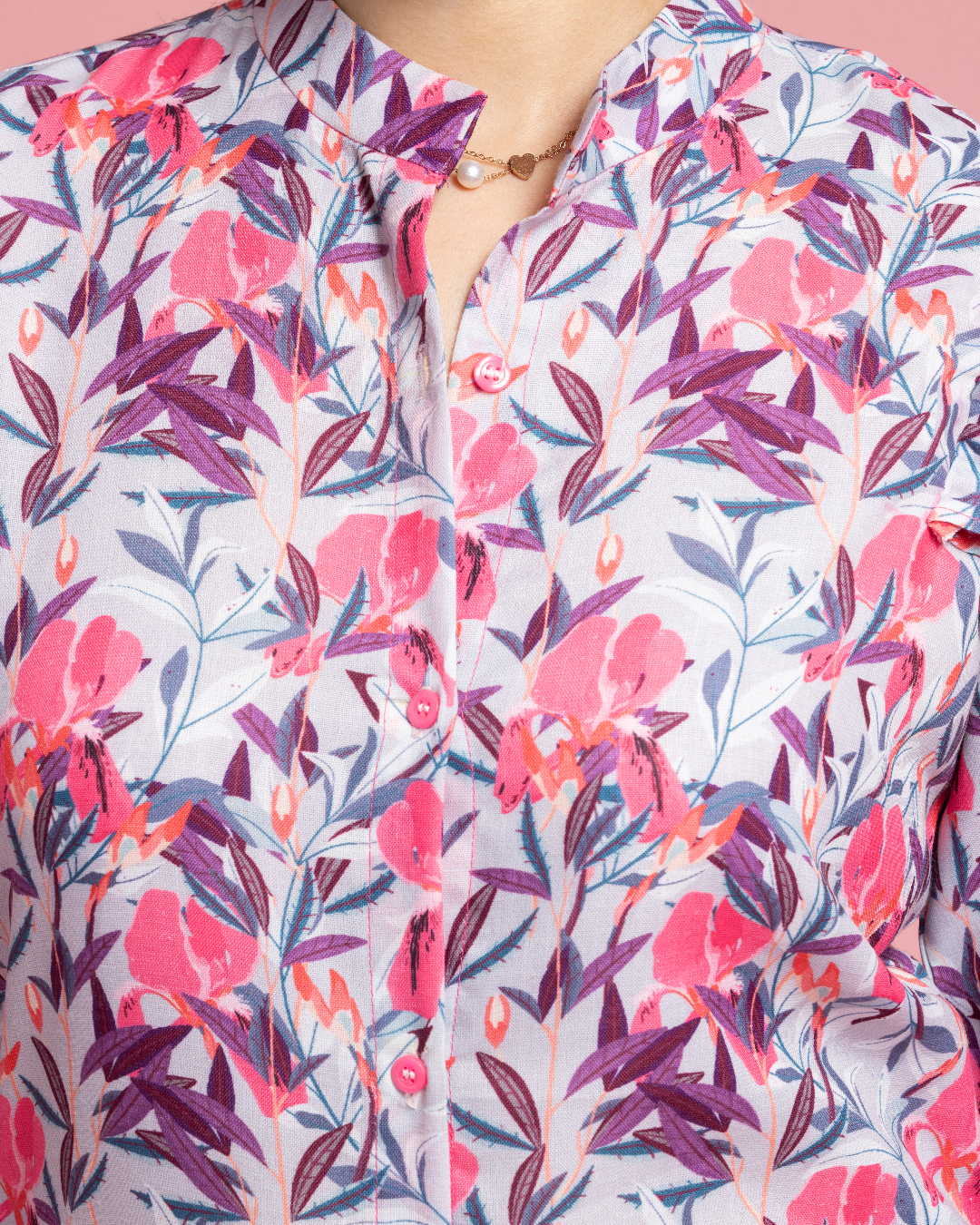 Pink Ruffled Jamaican Top