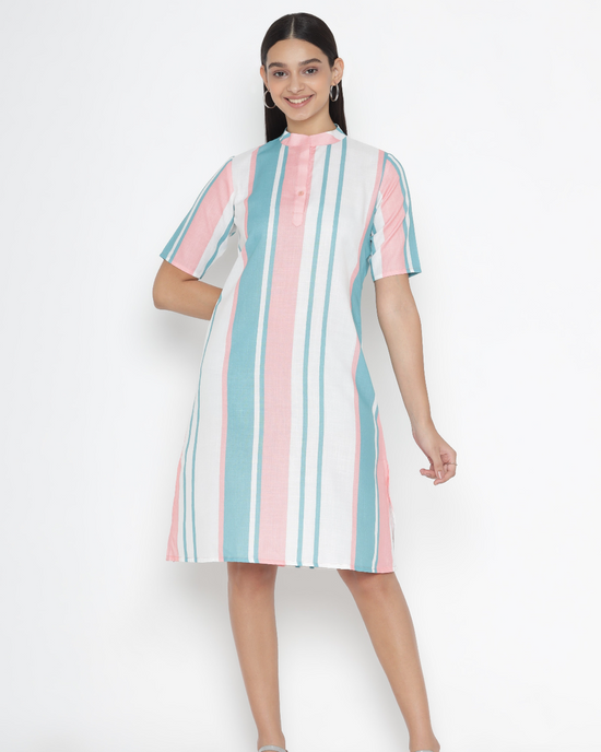 Crimson Sky Multicolored Kurti